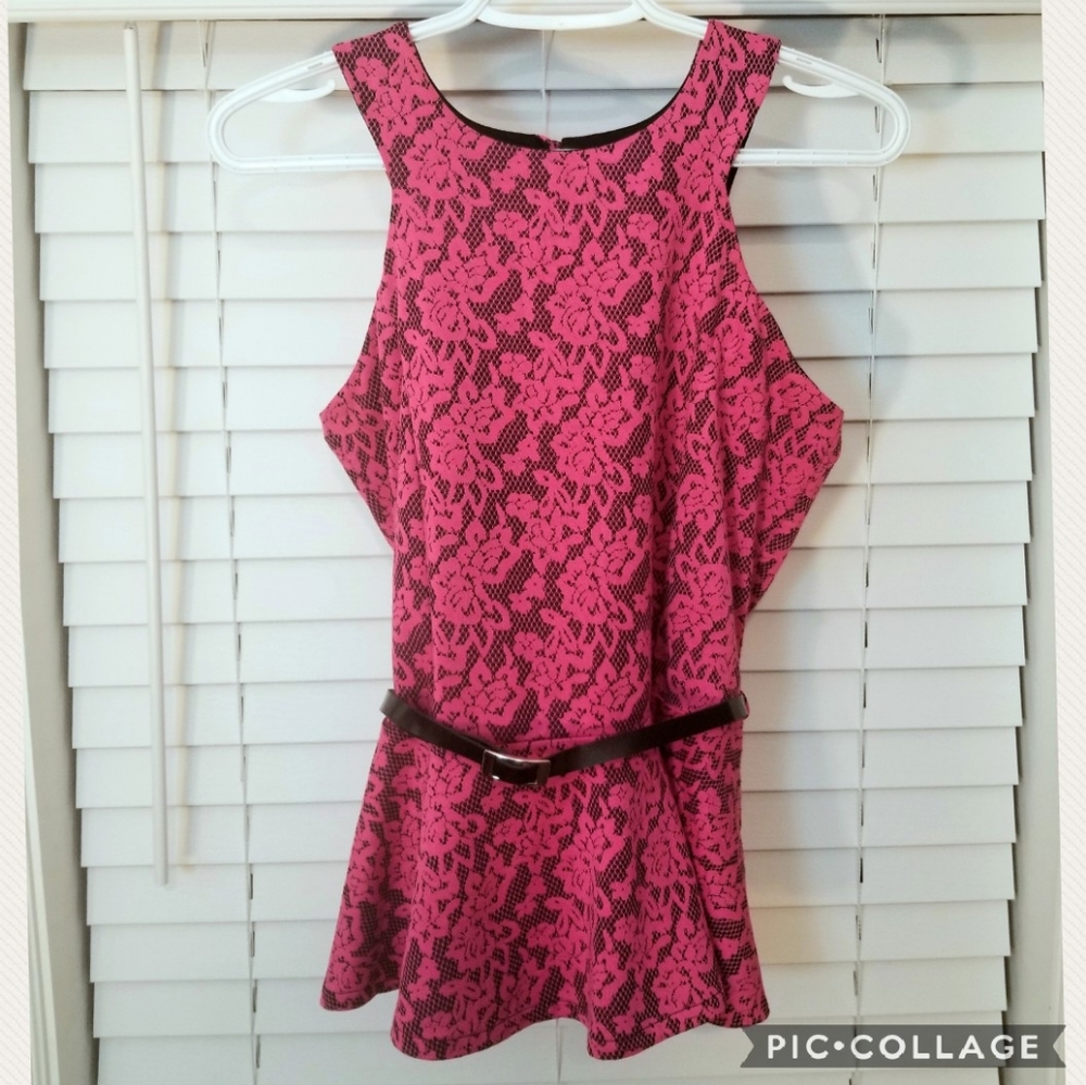 Pink halter-neck top